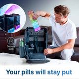 Extra Large Pill Organizer 2 Times a Day – XL Pill Box 7 Day with Big AM/PM Compartments – Fits Large Vitamins, Supplements & Gummies, Vitamin Dispenser, for 7 or 14-Day Use, Color-Coded, Senior-Friendly, No Spills, Medicine Organizer