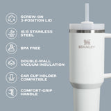 STANLEY Quencher H2.0 Tumbler with Handle and Straw 40 oz | Flowstate 3-Position Lid | Cup Holder Compatible for Travel | Insulated Stainless Steel Cup | BPA-Free | Exclusive Lupine