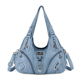 Angel Kiss Vintage Crossbody Bag(14" x 5" x 13") - PU Hobo Tote Satchel, Lightweight Elegant Convertible Shoulder Bag, Stylish Women's Commuter Accessory, Ideal for Summer Daily Use & Mother's Day Gifts, Stylish Crossbody Bags, Convertible Shoulder Bags