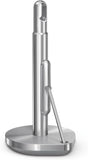 simplehuman Tension Arm Standing Paper Towel Holder, Heavy-Duty, Easy One-Handed Tear, Kitchen Countertop, Brushed Stainless Steel