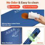 Electric Warming Tray, Fast Heating Silicone Warming Mat for Food with 11 Level Temperature, Food Warmers Mat for Buffets Parties,Blue