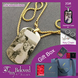 Personalized Photo and Text Dog Tag Necklace - image 1