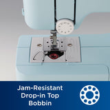 Brother LX3817A 17-Stitch Portable Full-Size Mechanical Sewing Machine, Aqua