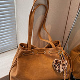 【Black Friday】Autumn and winter casual retro exquisite drawstring closure tote bag, fashionable and versatile large capacity shoulder bag, suitable for dates, parties and daily social occasions - image 18