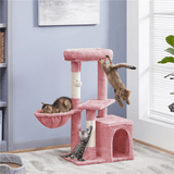 Alden Design 34.5" H Cat Tree Tower with Condo and Perches, Pink