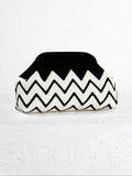 Women's Striped/rhombus/leaf/dot Cloud Handbag, Clip Closure Crossbody Bag, Lightweight Foldable for Daily Use, Gifts for Friends and Valentine's Day
