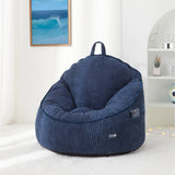 Room Revival Compressed Foam Bean Bag Chair for Kids, Navy Blue