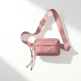 Multi Pockets Crossbody Bag with Keychain (#12123) - Cherry Blossom