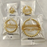 Custom Nameplate Twist Hoop Earrings - image 5