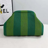 Women's Clip-Top Crossbody Purse – Lightweight Striped, Diamond & Dot Pattern Handbag