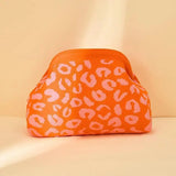 Women's Striped Knit Cosmetic Bag – Large Capacity Makeup Pouch & Travel Toiletry Organizer