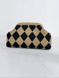 Women's Striped/rhombus/leaf/dot Cloud Handbag, Clip Closure Crossbody Bag, Lightweight Foldable for Daily Use, Gifts for Friends and Valentine's Day