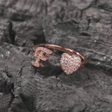 Gold-Plated Initial Open Heart Ring - image 5