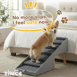 21-Inch Foldable Wooden Pet Steps and Ramp