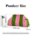 Women's Striped/rhombus/leaf/dot Cloud Handbag, Clip Closure Crossbody Bag, Lightweight Foldable for Daily Use, Gifts for Friends and Valentine's Day