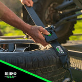 Rhino USA 1in x 10ft Retractable Ratchet Straps, 2 Pack – 403lbs Load Limit, 6lbs Total Weight