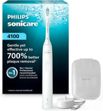 Philips Sonicare 4100 Rechargeable Electric Toothbrush, Advanced Plaque Removal, Pressure Sensor, Includes Brush Head Case, White BD5002AZ