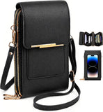 Touchscreen phone crossbody wallet bag