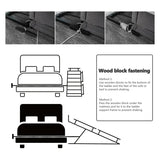 Folding Solid Wood Dog Ramp with Safety Rails