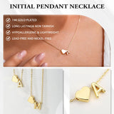 Dainty Heart Initial Pendant Necklace - image 6
