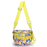 Women's Leopard Print Bum Bag – Lightweight Oxford Cloth Crossbody Bag with Carrying Chain