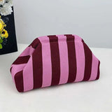 Women's Clip-Top Crossbody Purse – Lightweight Striped, Diamond & Dot Pattern Handbag