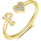 Minimalist A–Z Initial Open Ring - image 23