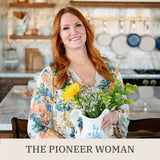 The Pioneer Woman Agatha 12-Quart Enamel on Steel Stock Pot, Green