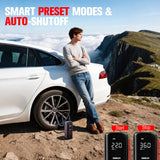 GOOLOO Tire Inflator A6 LITE Air Compressor for Tires 3X Faster Portable Air Pump for Car Tires,7500mAh Tire Pump with Tire Pressure Gauge,Max 160 PSI for Motorcycle,E Bike,Ball,SUV