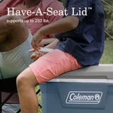 Coleman 316 Series 60QT Hard Chest Wheeled Cooler, Lakeside Blue