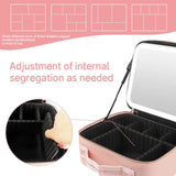 WeeNOD-L Lighted Makeup Bag with LED Mirror & Adjustable Dividers