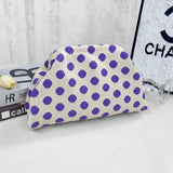 Women's Clip-Top Crossbody Purse – Lightweight Striped, Diamond & Dot Pattern Handbag