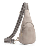 CLUCI Small Vegan Leather Sling Bag with Adjustable Guitar Strap