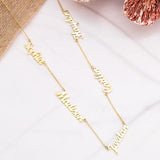 Stainless Steel Multi-Name Cutout Necklace - image 10
