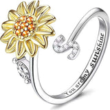 Sunflower A–Z Initial Spinner Ring - image 24