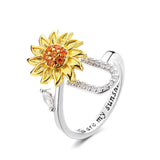 Sunflower A–Z Initial Spinner Ring - image 26