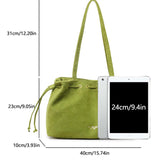 【Black Friday】Autumn and winter casual retro exquisite drawstring closure tote bag, fashionable and versatile large capacity shoulder bag, suitable for dates, parties and daily social occasions - image 2