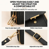 Touchscreen phone crossbody wallet bag