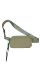 57" Long Strap Crossbody Bag (#1140) - Khaki Green