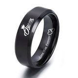 King and Queen Titanium Steel Couple Ring Set - image 9