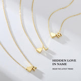 Dainty Heart Initial Pendant Necklace - image 15