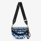 Women's Leopard Print Bum Bag – Lightweight Oxford Cloth Crossbody Bag with Carrying Chain