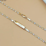 Unisex Three-Tone Engravable Tag Bracelet - image 3