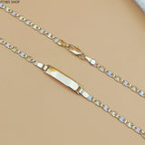 Unisex Three-Tone Engravable Tag Bracelet - image 12