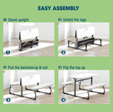 Your Zone Folding Kid's Picnic Activity Table for Ages 3-8, White