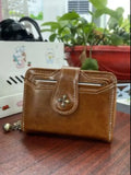 Women's Mini Bifold PU Leather Wallet with Zipper & Card Holder