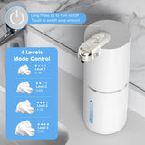 Automatic Soap Dispenser, Bathroom Touchless Sensor Foaming Soap Dispenser,USB Rechargeable Waterproof Wall Mounted Foam Hand Soap Dispenser for Kitchen, Home, White