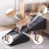 21-Inch Foldable Wooden Pet Steps and Ramp