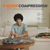 VACBIRD New X8 Vacuum Packing Pump Storage Bags-Rechargeable Wireless Pump Travel Storage Bags Set - 20 Pack Portable Space Saver Bags for Travel & Home - Vacuum Compression Packing Seal for Clothes, Blankets, Seasonal Storage