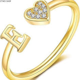 Minimalist A–Z Initial Open Ring - image 10